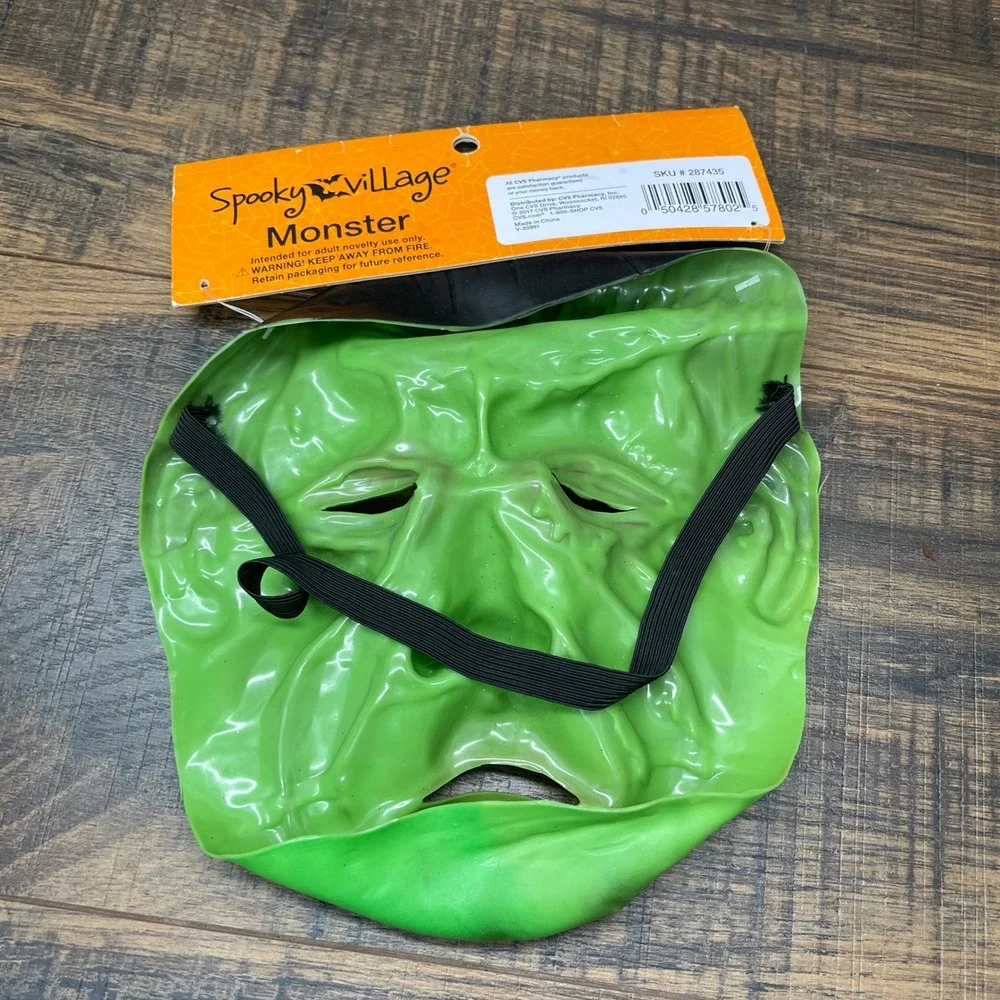 Spooky Village Monster Frankenstein Halloween Mask Adult Green 287435